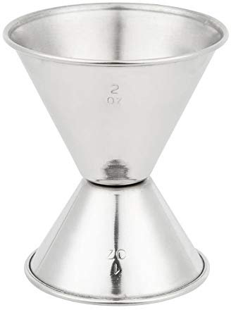 Double 1 & 2 oz Bar Jigger, Edelstahl Jigger für Schnapsgläser, Pony Messwerkzeug für Cocktails, 1 oz x 2 oz, professionelles Barkeeper (1, 1 & 2 oz)