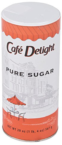Sugar Canister 20 oz. Dixie Crystals - 24/Case By TableTop King