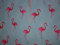 Dekostoff Flamingo pink Gardinen Vorhangstoff blau meliert