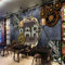 Fond D'Écran Murale Impression Sur Toilelivraison Gratuite Personnalisé 3D Mur Papier Peint Rétro Vintage Style Industriel Barre De Fer Ktv Fond Papier Peint Peinture Déco, 250 * 175Cm