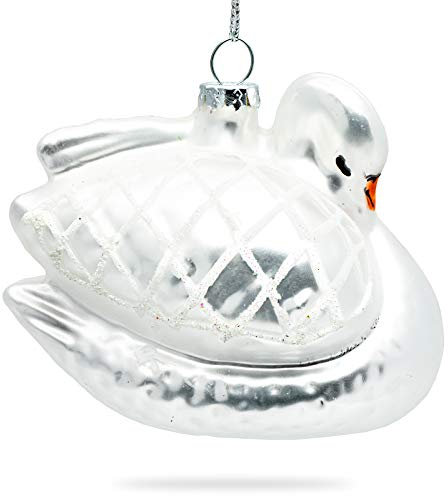 SIKORA BS456 Schwan Christbaumschmuck Glas Figur Weihnachtsbaum Anhänger