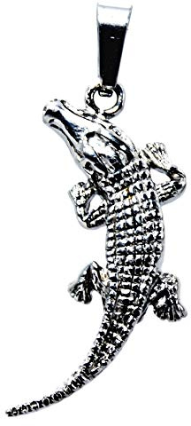 Kiss of Leather Crocodile Pendant Stainless Steel No. 21