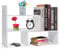 Voency Bücherregal Klein Desktop Organizer Bücherregal Holz, Verstellbares, Ausziehbares Standregal für Bürobedarf, Wohnkultur und Küche