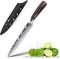 ZENG 20cm Fleischmesser Kochmesser Küchenmesser Japanisches Messer Profi Scharfe Damastmesser aus Deutschem Edelstahl, Ergonomischer Pakkawood Griffen für Haus und Restaurant