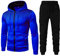 RPixc Tenue Sport Homme DéContracté Hooded Survetement Sport Ensemble Doux Chic VêTement Complet Full Zip Sweat à Capuche Et Pantalon à Pois Printemps Et Fall Noir Gris Taille M à 3xl…