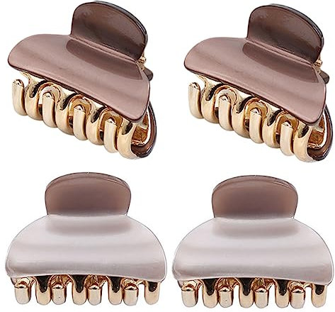 FRCOLOR 4 Stück Oberer Clip Pony Haarspange Haarkrallen Klammern Für Haarspangen Haarklammern Personalisierte Bananenclips Haarstyling-clips Acryl Rutschfest Damen Pferdeschwanz