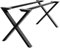 MetaloPro Tischbeine Metall, Schwerlast Stahl Schreibtisch Beine, Tischkufen Schwarz und Schrauben, Bodenschoner, Trapez Tischgestell für Moderne Couchtisch, Esstisch, Wohnzimmertisch – 130x70x72 cm