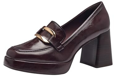 Tamaris Donna Trotteur Blockabsatz Bequem, Merlot, 37 EU