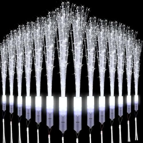 LED Leuchtwedel Set,72 Stück Hochzeit Leuchtwedel,Glasfaser Leuchtstab,LED Leuchtstäbe,Leuchtstab Kinder,Hochzeit Glasfaserlampe,Leuchtstab Leuchten im Dunkeln,Leuchtstäbe für Hochzeit Partys Konzert