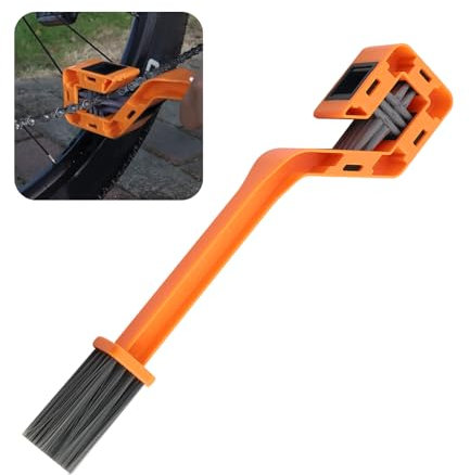 Upgraded 4-Sided Wrap Motorcycle Chain Brush,Double-Ended Bike Chain Brush Cleans Chains Dust and Dirt,Universal Bike Chains Cleaner for Motorcycles,Mountain Bikes,Dirt Bikes