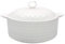 BIBTOO Cocotte en céramique Blanche résistante aux Hautes températures et Facile à Nettoyer avec Couvercle à Double poignée