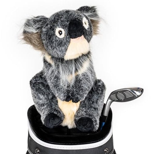 Daphne's Headcovers Unisex – Erwachsene Koala Headcover Schlägerhauben, Grau/Schwarz