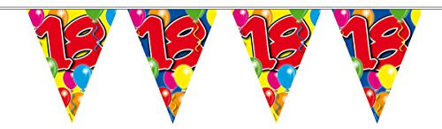 Wimpelkette 18.Geburtstag Girlanden 10m, 1 Stück