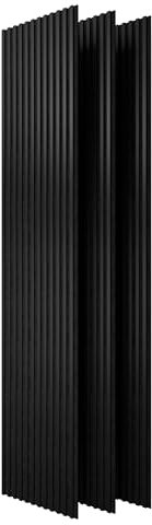 Stegu Proline Lot de 3 panneaux muraux insonorisants certifiés FSC®, revêtement mural, pour une acoustique optimale de la pièce et une décoration murale intérieure, noir, 240 x 60 cm