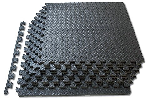 Interlocking Jigsaw Floor EVA Foam Mats Playground Gym Yoga Exercise Play Mat from 16 Sq Feet to 128 Sq Feet (20 mats - 80 sq. feet)