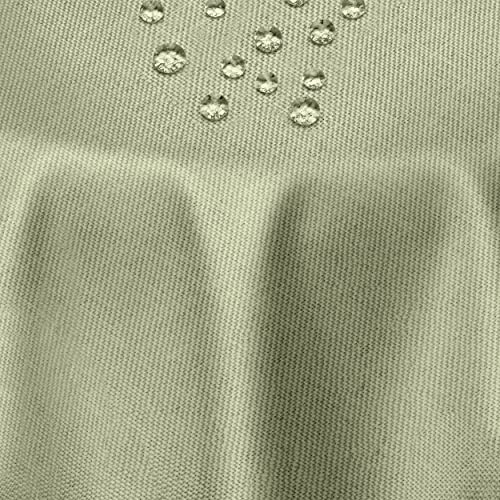 DecoHomeTextil Leinen Optik Tischdecke Oval 130 x 220 cm Salbeigrün | wasserabweisend, fleckenabweisend, abwaschbar, Lotuseffekt
