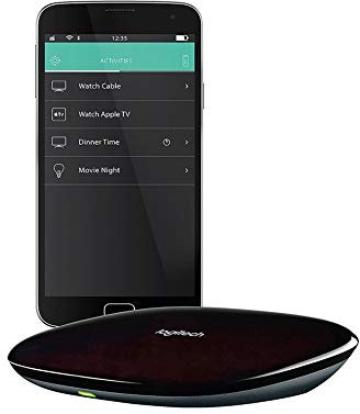 Logitech HARMONY HUB, Verwandelt Ihr Smartphone oder Tablet in eine Universalfernbedienung, Für Kabelbox, Apple TV, fireTV, Alexa und Smart Home-Geräte, LG/Samsung/Sony/Panasonic/Xbox/PS4 - Schwarz