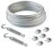 20m DRAHTSEIL SET 4mm 6x7+FC + 6 x SEILKLEMMEN 5mm DIN 741 + 2 x SPANNSCHLOSS M5 HAKEN - ÖSE verzinkt Stahlseil Forstseil Windenseil Seil Draht Stahl Drahtseilklemmen Drahtseil Drahtseilklemme Klemme Anschlagseil Spannschlösser Spannschloß Seilspanner Spanner