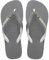 Havaianas Brasil Mix, Infradito Unisex - Adulto, Steel Grey White White, 35/36 EU