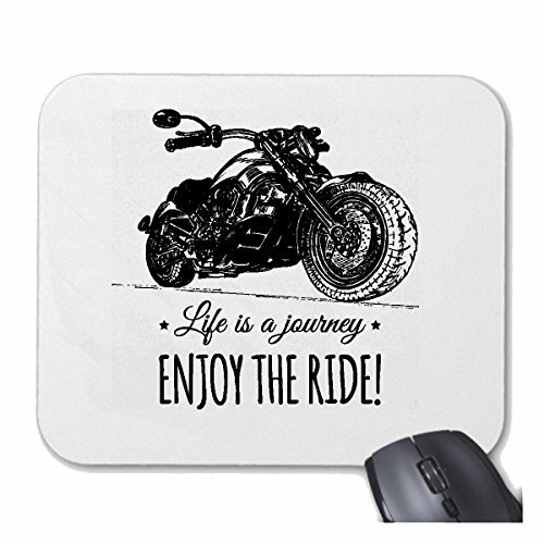 Tapis de souris Mousepad (Mauspad) CUSTOM BIKE PROFITEZ DE LA RIDE ROCKER BIKER MOTO CLUB Motorradfahrer CHOPPER CUSTOMBIKE MC ROUTE 66 pour votre ordinateur portable, ordinateur portable ou PC Inter