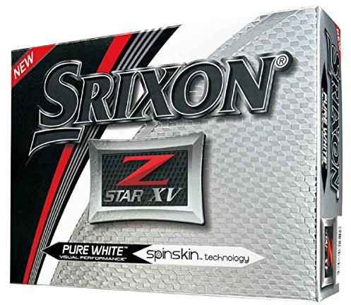 12 Srixon z-star XV 2017 Golf Balls (One Dozen), Pure White,