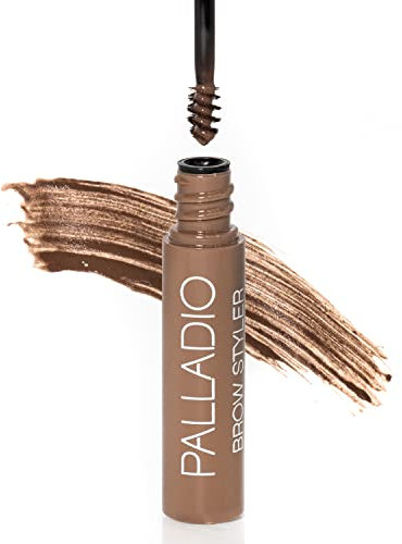 Palladio Brow Styler Tinted Gel, Innovative Formula, Holds and Grooms Brows, Brow Setter, Tinted Natural Look, Lightweight, Multi-Purpose Conditioning Formula, Light/Medium