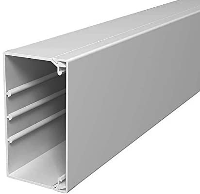 WITTKOWARE Kabelkanal (Leitungsführungskanal), Breite x Höhe 110x60mm, Länge 2m, 8 Stück (Gesamtlänge 16m), Farbe grau