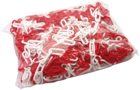 Dönges Absperrkette, rot/weiß, 10 m (Absperrung Sperrkette Kunststoffkette)
