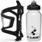 Cube HPP Right Side Loading Cage - Black & Icon Bottle - Clear, 500ml / Lightweight Bicycle Cycling Cycle Bike MTB Mountain Road Water Drink Flask Bidon Bracket Mount Holder HPA HPP Set Accessories