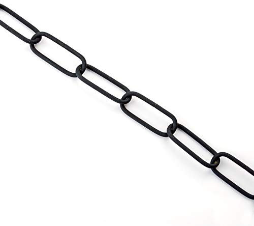 1m Lampenkette aus Eisen schwarz Leuchtenkette Dekorative Zier-Kette für Kronleuchter Luster Lüster