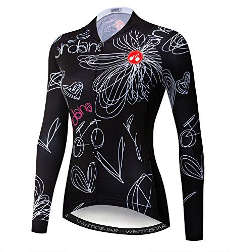 Radtrikot Damen Radfahren Langarm Jersey Frauen Bike Trikot Shirts Lange Rennrad Kleidung MTB Sportbekleidung Tops