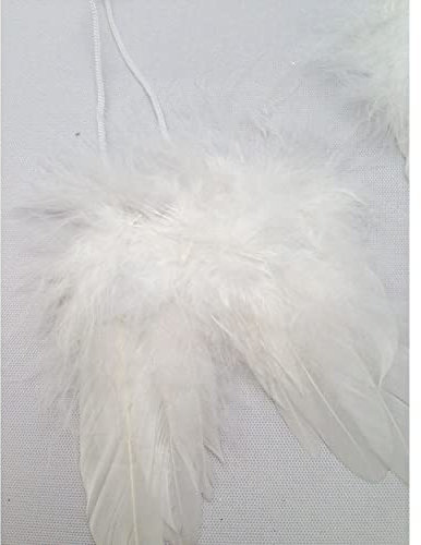 6 Engelsflügel Federn Weiß Weihnachtsschmuck Weihnachtsdeko Hänger Weihnachten Dekoration Advent Engelflügel Flügel Engel