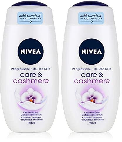 Nivea Care & Cashmere Lot de 2 douches de soin douces pour une sensation de douceur sur la peau 250 ml