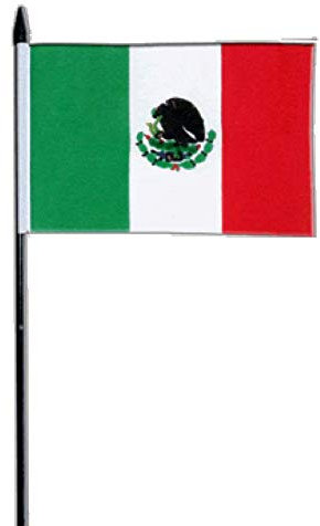 FlagSuperstore México - Bandera de mano pequeña (15 x 10 cm)