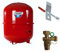 Zilmet Anschluss Set Kessel Ausdehnungsgefäß Kappenventil Halterung 25-50 Liter Gesamtvolumen 35 Liter