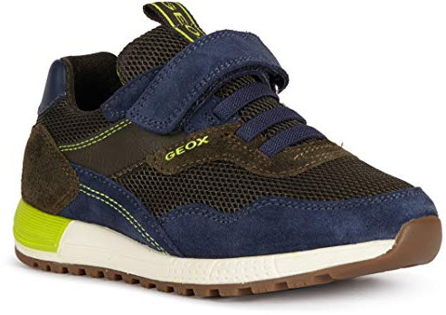 Geox Alben B - Military/Limette Wildleder/Mesh 30 EU