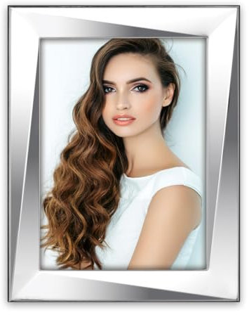 zep srl Tischrahmen aus Silver Plated für Fotos 15 x 20, auch horizontal positionierbar. Versilbert. Made in Italy