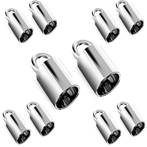 My-Bead Endteile 925 Sterling Silber nickelfrei Endkappen für Lederband in Juweliers- Qualität