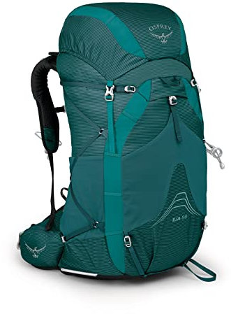 Osprey Eja 58 Grün - Leichter komfortabler Damen Trekkingrucksack, 55-58l, Größe XS-S - Farbe Deep Teal