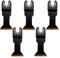 Pack Of 5-44mm Bi-Metal Titanium Coated Multi Tool Blades for Wood & Metal Cutter Saw Set Compatible with Dremel Fein Multimaster Makita Etc Oscillating