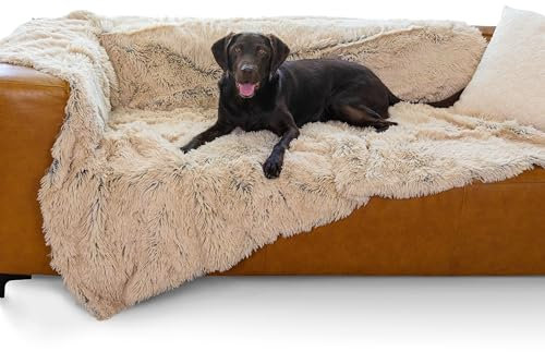 Best Friends by Sheri Calming Shag Hundedecke für große Hunde, wasserdichte Beschichtung, Taupe, 152,4 x 203,2 cm