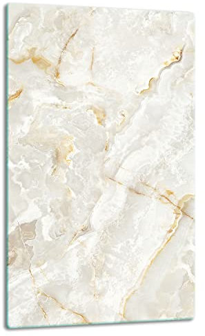 TMK ArtDeko Herdabdeckplatte 1 Teilig 30x52 cm - Spritzschutz Herdabdeckung – Herdschutz aus Sicherheitsglas – Robust, Hygienisch & Rutschfest– Schutz für Induktion, Ceran, Gas & Elektro