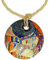 Venetiaurum - Collar con colgante con ilustración El Beso de Klimt en Cristal de Murano Original y Plata 925 - Joya Made in Italy certificada