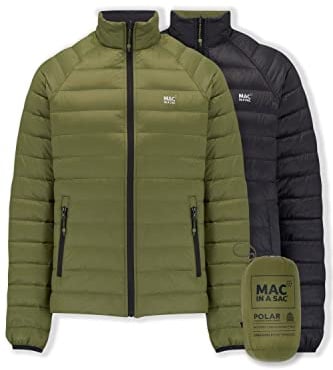 Mac in a Sac Herren Mias-pola-aw19 Jacke, Khaki Schwarz, L
