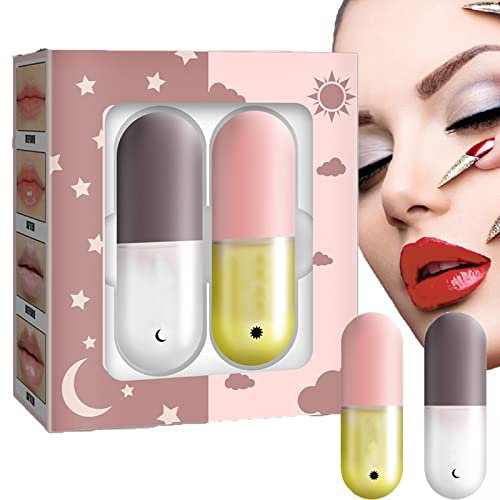 Lip Plumper Set,Natural Lip Plumper,Lip Booster,Lip Enhancer,Derol Lip Plumper Lip Plumping Balm,Spendet Feuchtigkeit und Reduziert Lippenfältchen für vollere Lippen und hydratisierte Beauty Lips