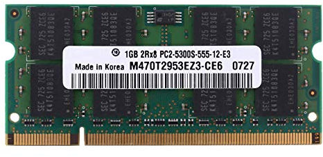 Lodokdre Memoria RAM DDR2 1 GB per computer portatile 2RX8 1,8 V PC2-5300S 667 MHz 200 pin SODIMM