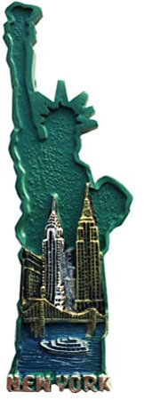 Statue of Liberty New York USA Refrigerator Magnet Souvenir Fridge Decoration Magnetic Sticker Hand Painted Craft Collection