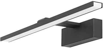 Nora - Lámpara para Espejo de Baño LED 39cm con Luz Neutra 4000K. Protección IP44 para Baños. Color Negro