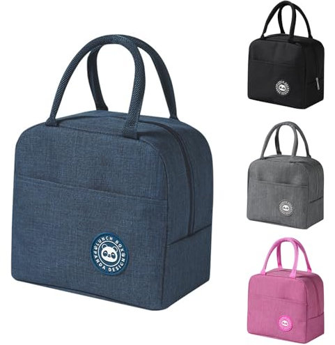 Ruccy Borsa Termica Porta Pranzo Piccola, 5L Borsa Frigo Pranzo Ufficio, Borsetta Termica Piccola Lunch Bag per Lavoro, Scuola,Viaggi, Campeggio, Picni (Blu)