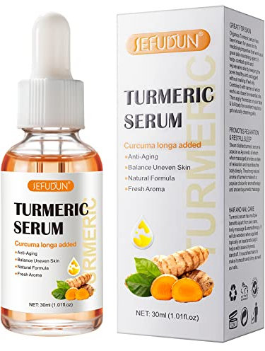Siero di Curcuma Per Rimozione di Macchie Scure, Curcuma Macchie Scure Correttore Siero Olio Per Viso e Corpo, Olio Di Sbiancamento Naturale Della Pelle Di Curcuma Per Combattimenti Acne